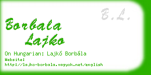 borbala lajko business card