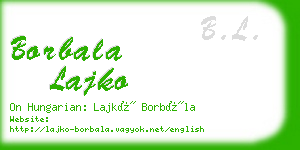 borbala lajko business card